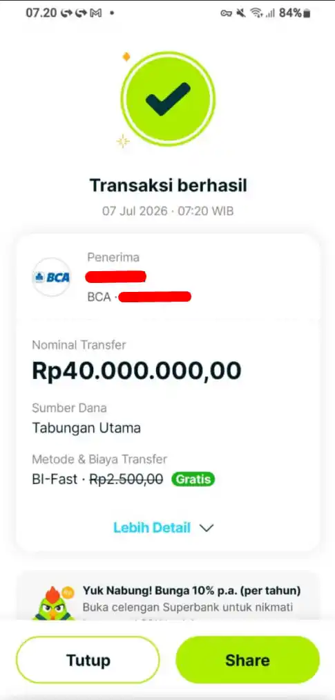 Bukti Transfer