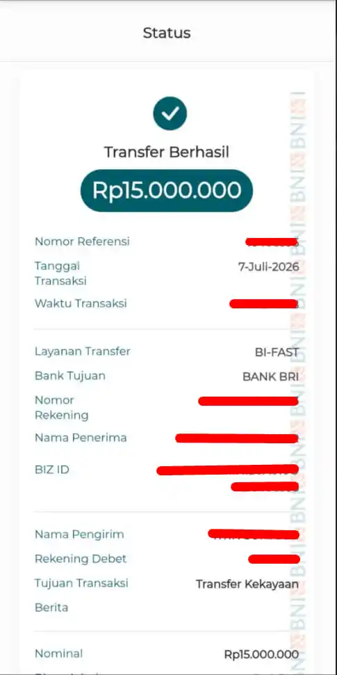 Bukti Transfer