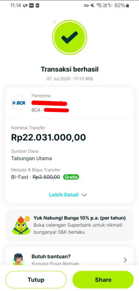 Bukti Transfer