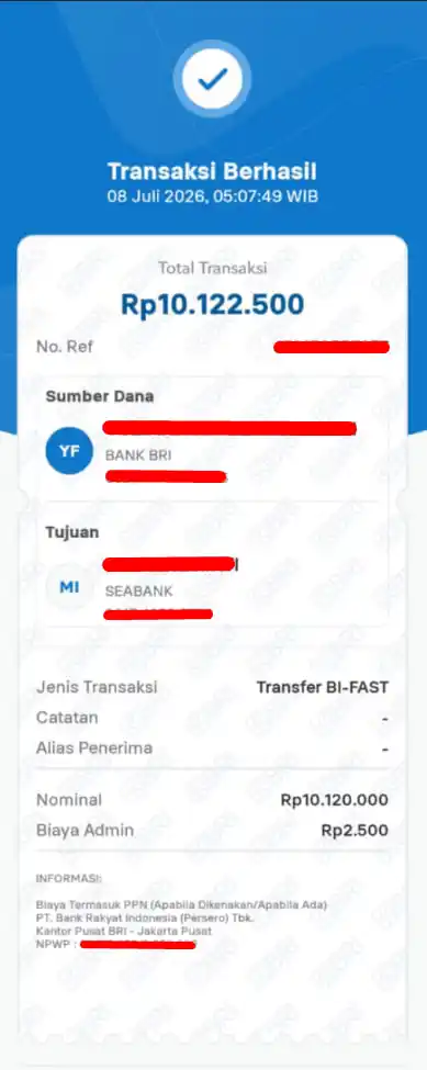 Bukti Transfer
