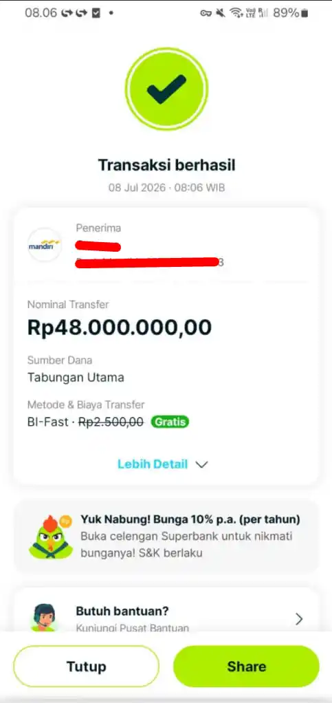 Bukti Transfer
