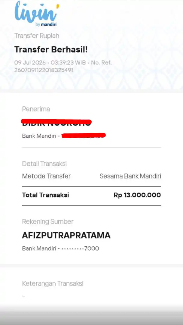 Bukti Transfer