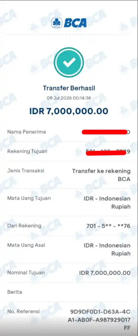 Bukti Transfer