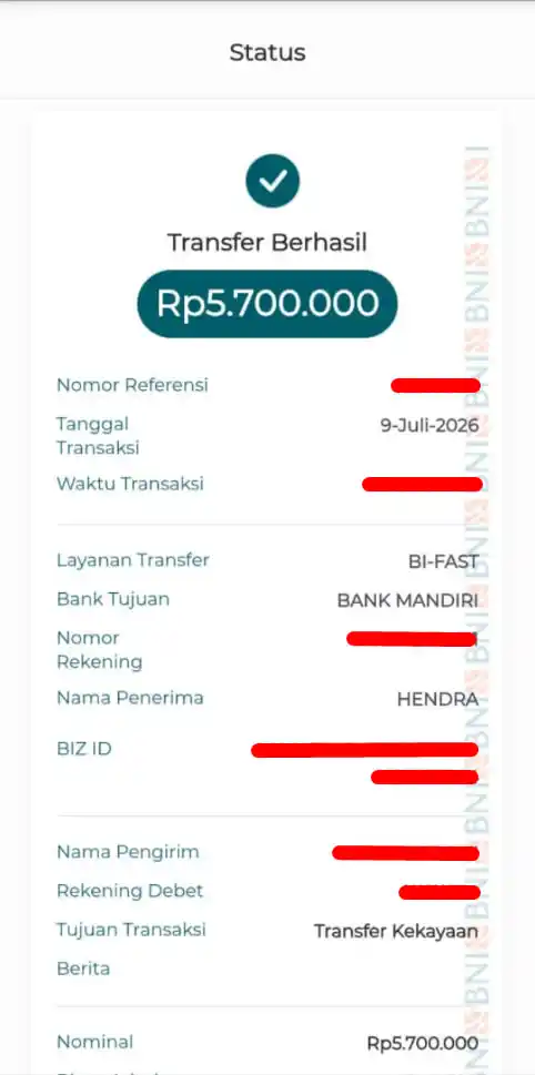 Bukti Transfer