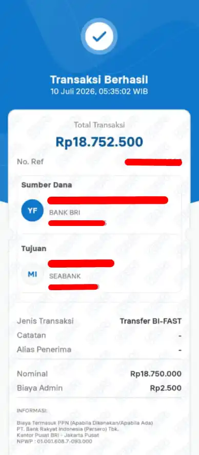 Bukti Transfer