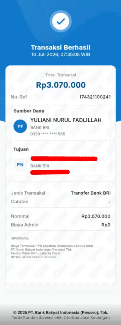 Bukti Transfer