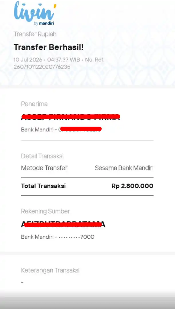 Bukti Transfer