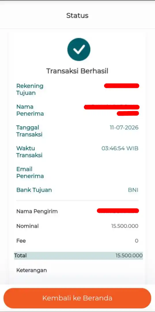 Bukti Transfer