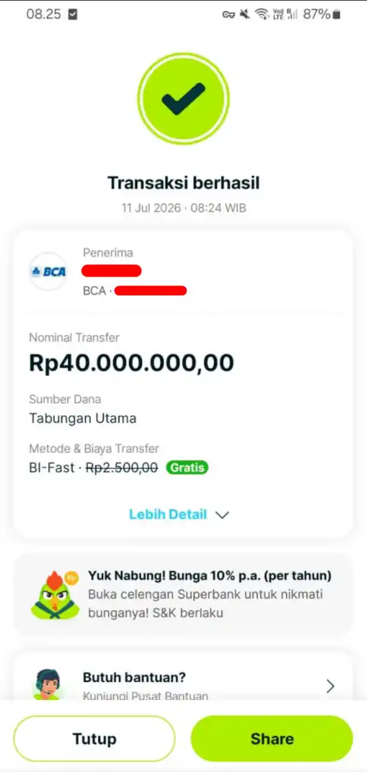 Bukti Transfer