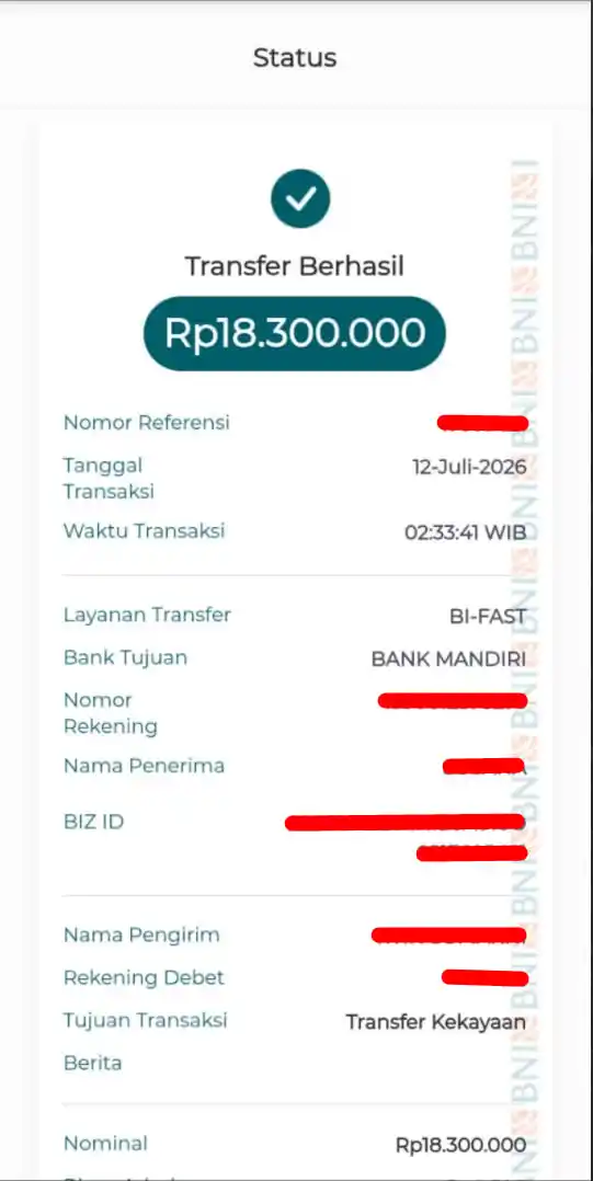Bukti Transfer
