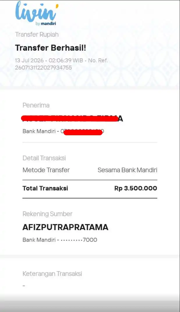 Bukti Transfer