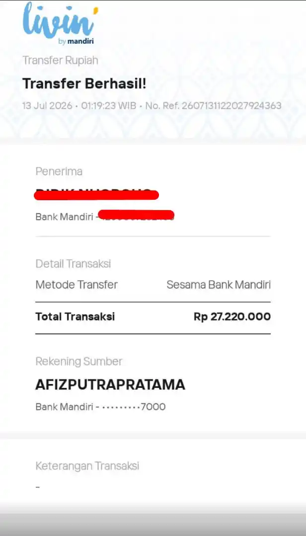 Bukti Transfer