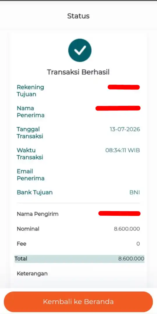 Bukti Transfer