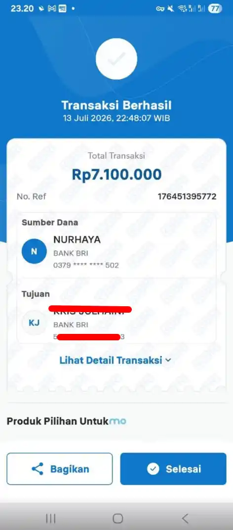 Bukti Transfer