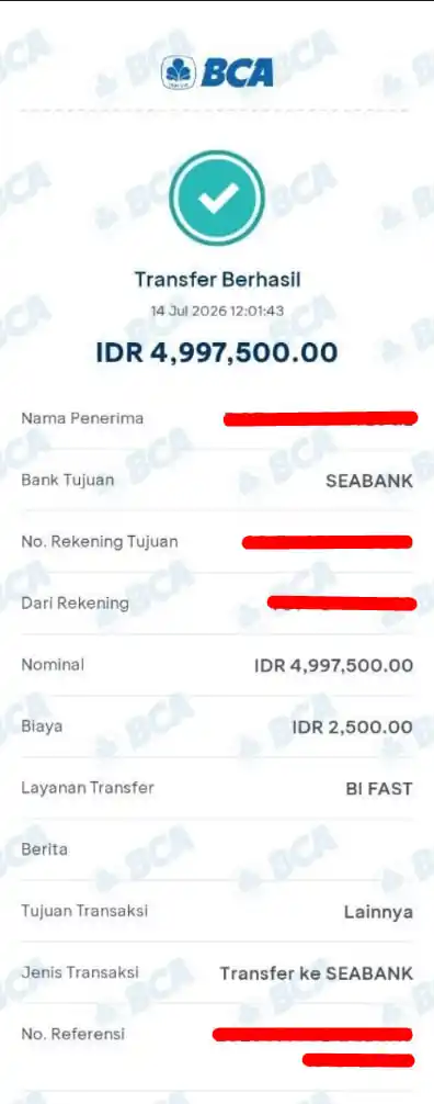 Bukti Transfer