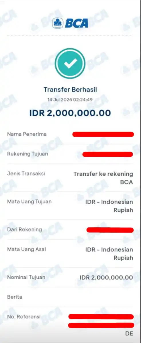 Bukti Transfer