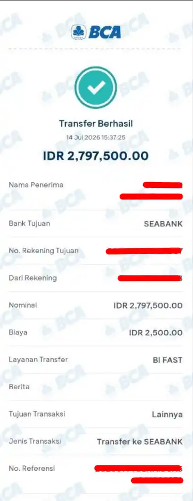 Bukti Transfer