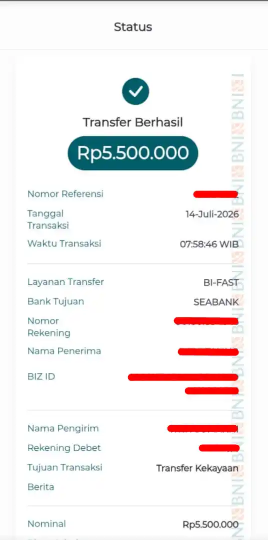 Bukti Transfer