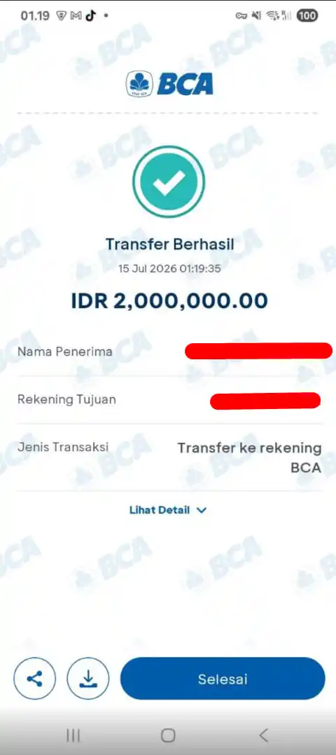 Bukti Transfer