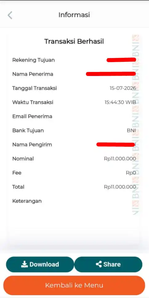 Bukti Transfer