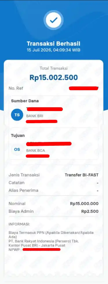 Bukti Transfer