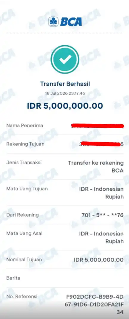 Bukti Transfer