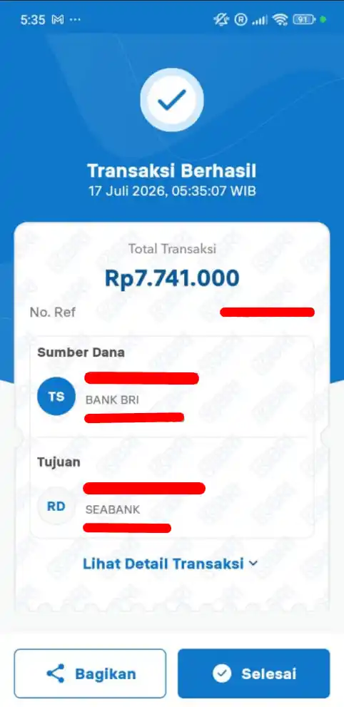 Bukti Transfer