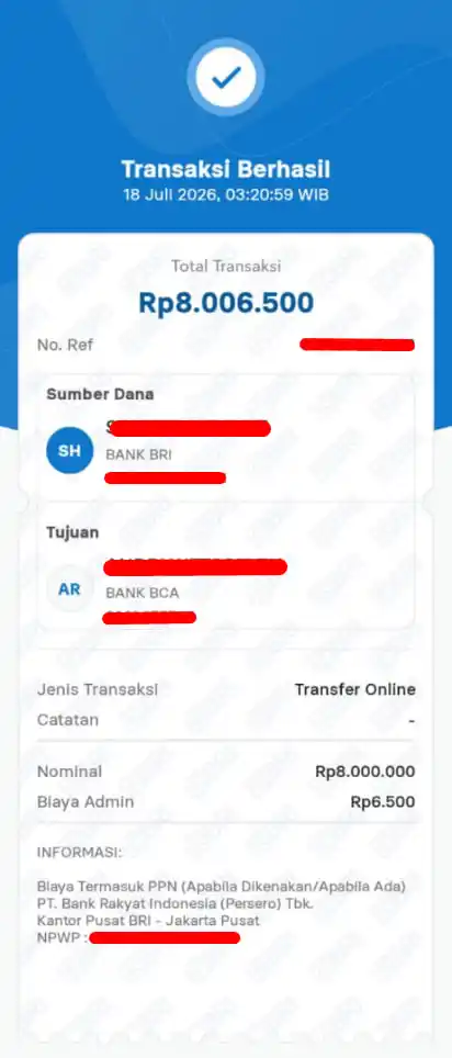 Bukti Transfer