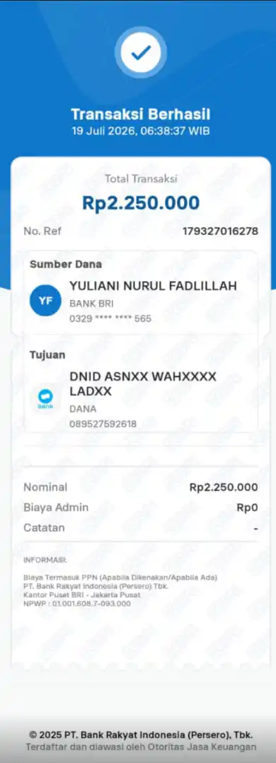 Bukti Transfer