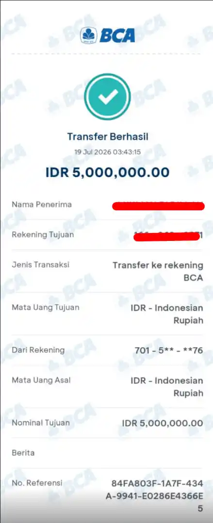 Bukti Transfer