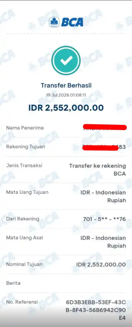 Bukti Transfer