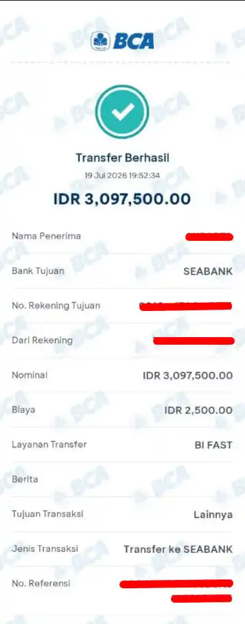 Bukti Transfer
