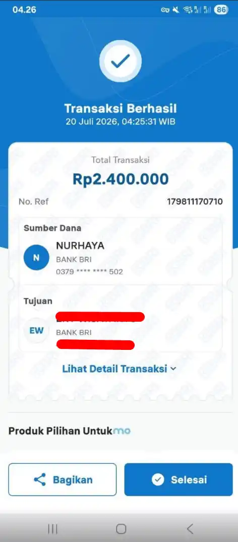 Bukti Transfer
