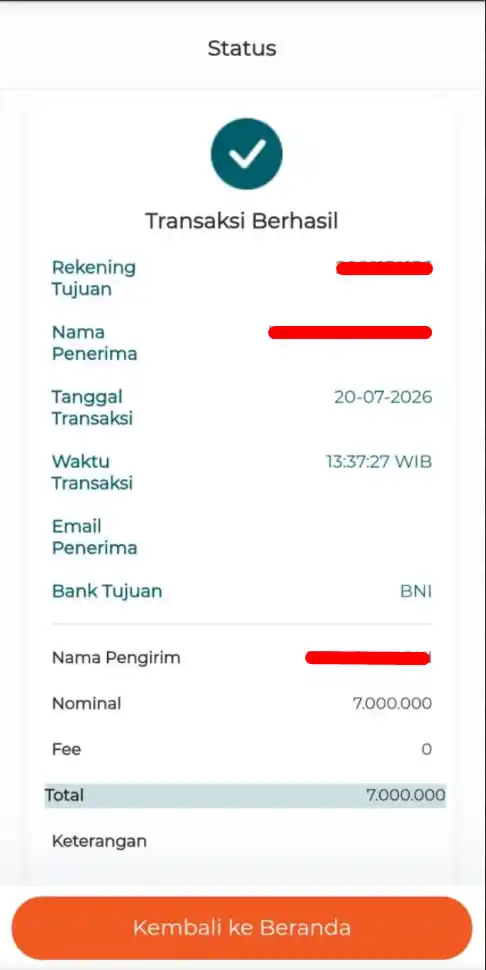 Bukti Transfer