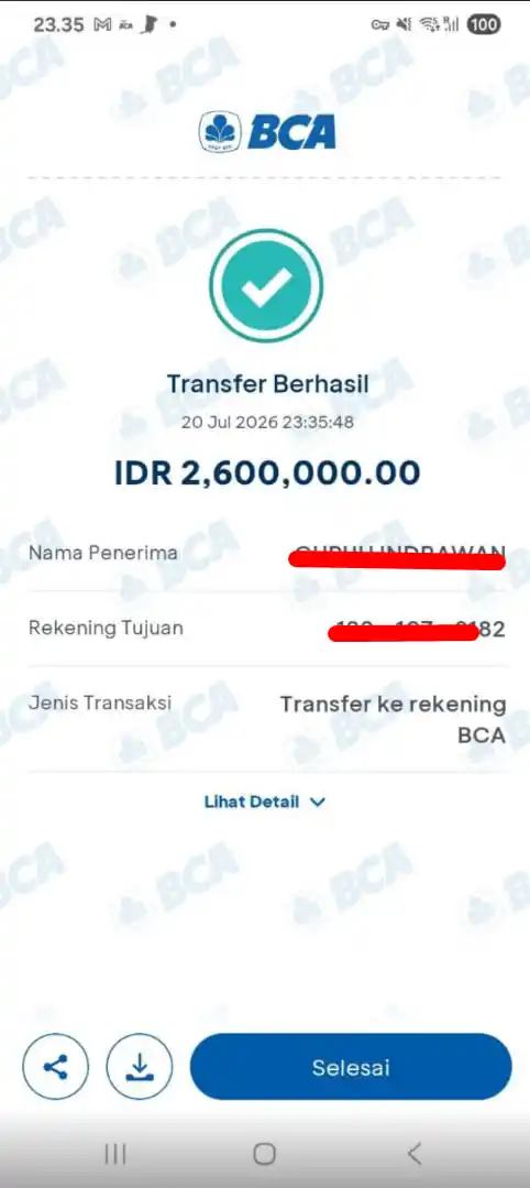 Bukti Transfer
