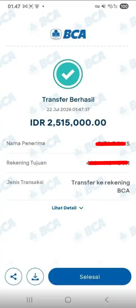 Bukti Transfer