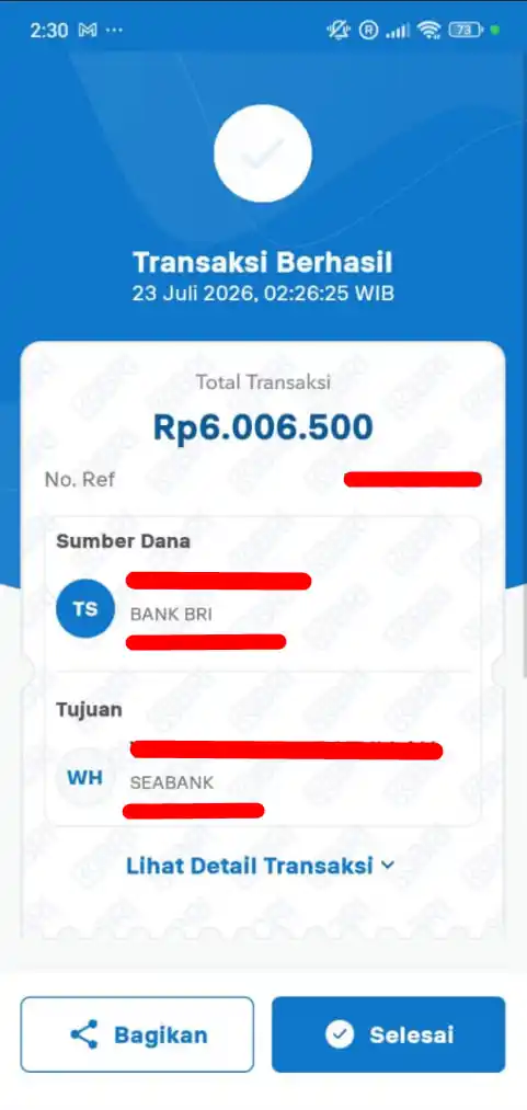 Bukti Transfer