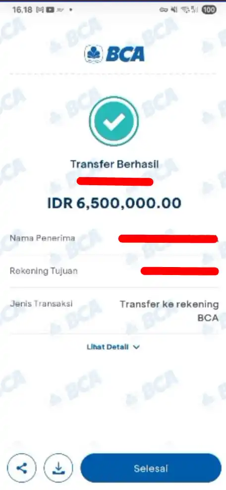 Bukti Transfer