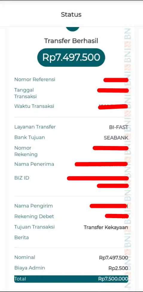 Bukti Transfer