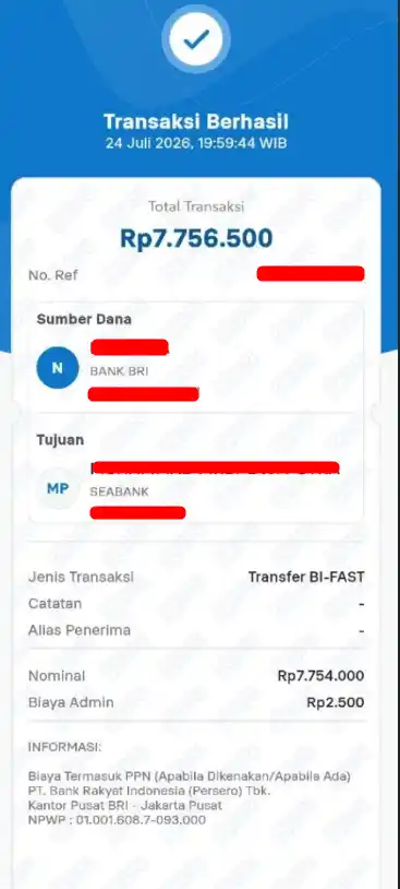 Bukti Transfer