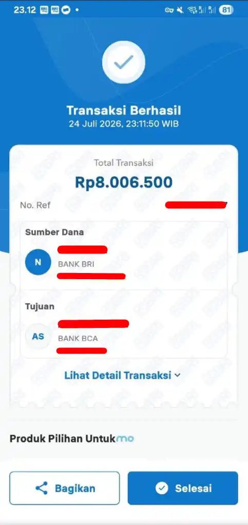 Bukti Transfer