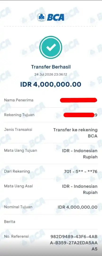 Bukti Transfer