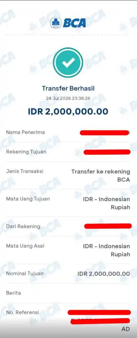 Bukti Transfer