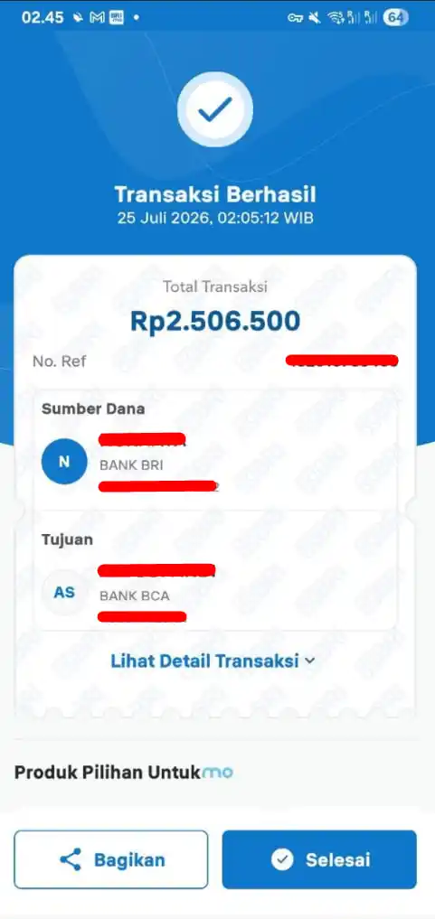 Bukti Transfer