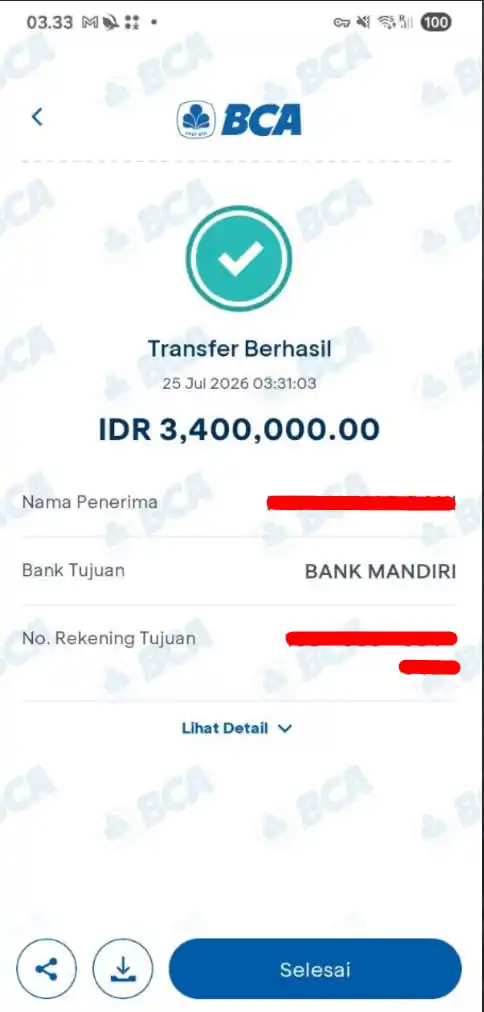 Bukti Transfer