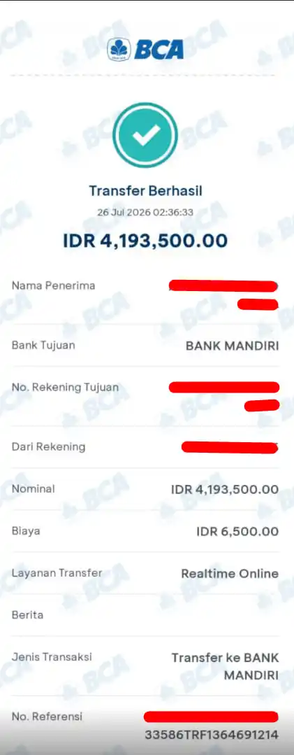 Bukti Transfer
