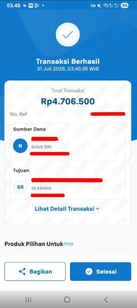 Bukti Transfer
