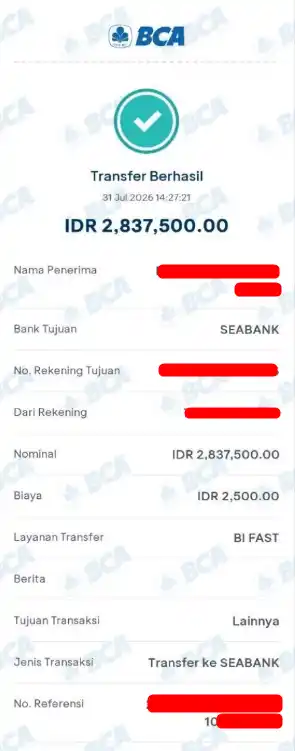 Bukti Transfer