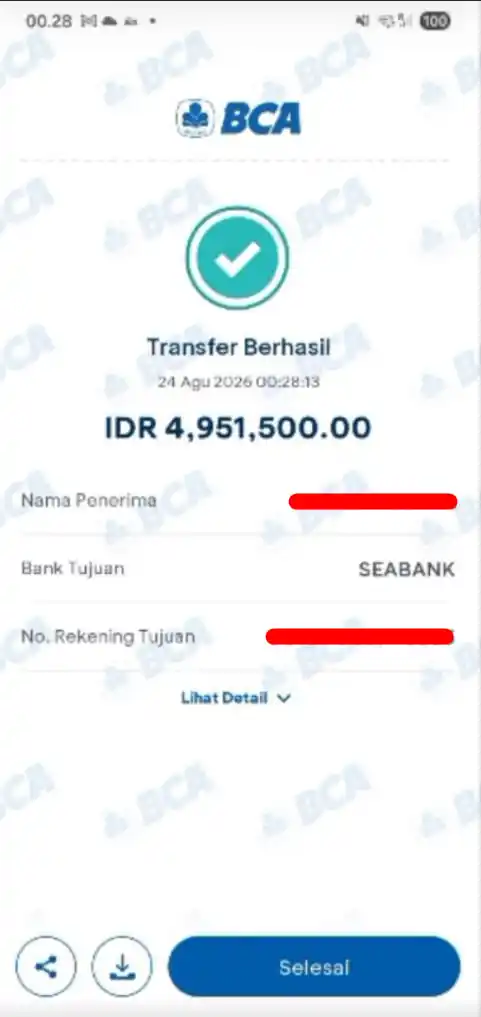 Bukti Transfer