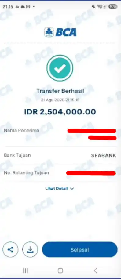 Bukti Transfer